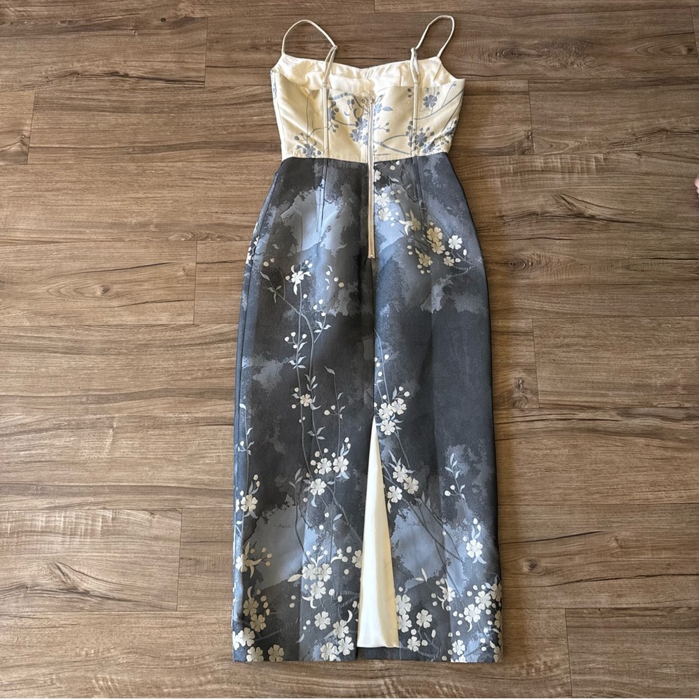 Xioli corset Floral Gray and Cream Dress size XS - Picture 4 of 14
